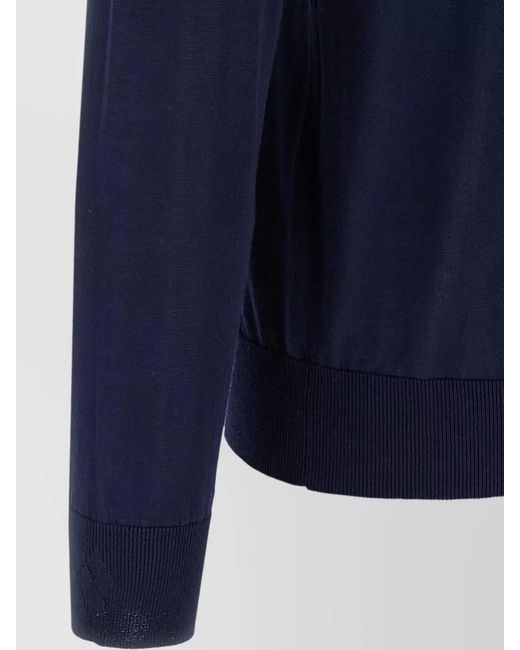 Ballantyne Blue V Neck Knitwear Long Sleeve Sweater for men