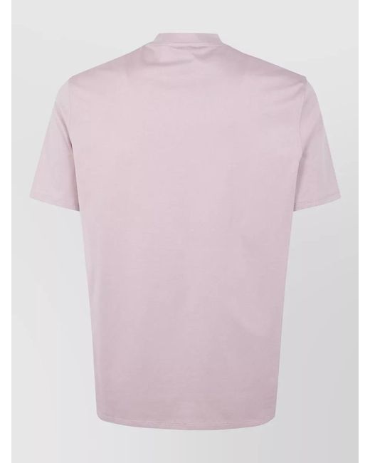 Emporio Armani Pink Short Sleeve Crew Neck Logo T Shirt for men