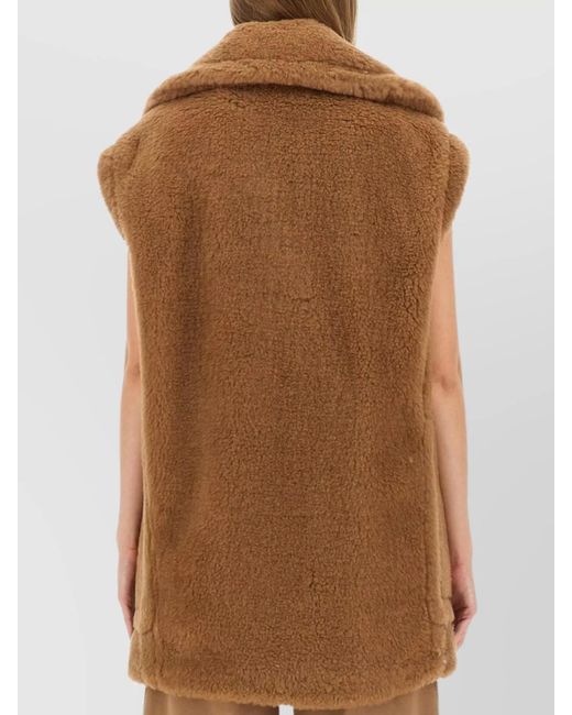 Max Mara Brown Silk Camel Vest