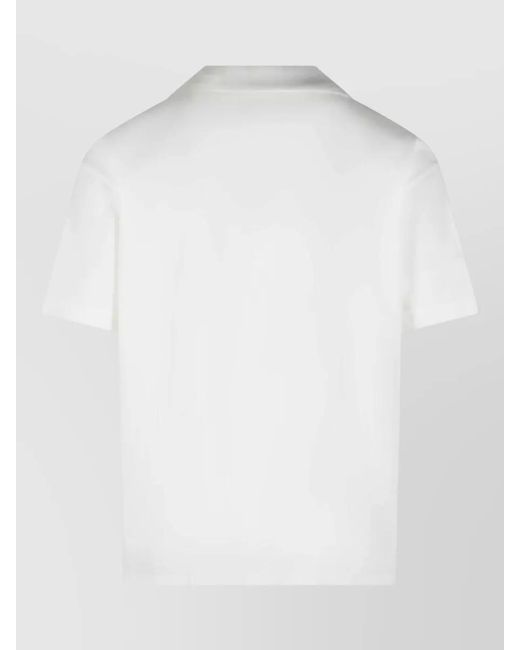 Maison Margiela White Cotton Polo Shirt Short Sleeves Collar for men