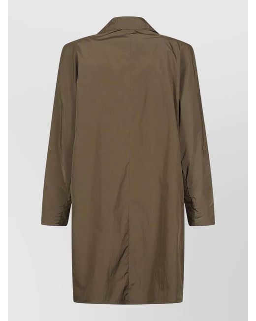 The Row Green Felixa Long Sleeve Lightweight Lapel Coat