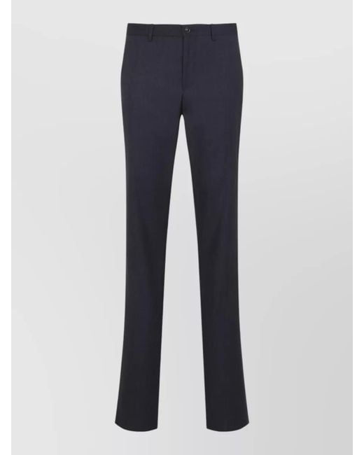 Giorgio Armani Blue Virgin Wool Tailored Jacket And Trousers for men