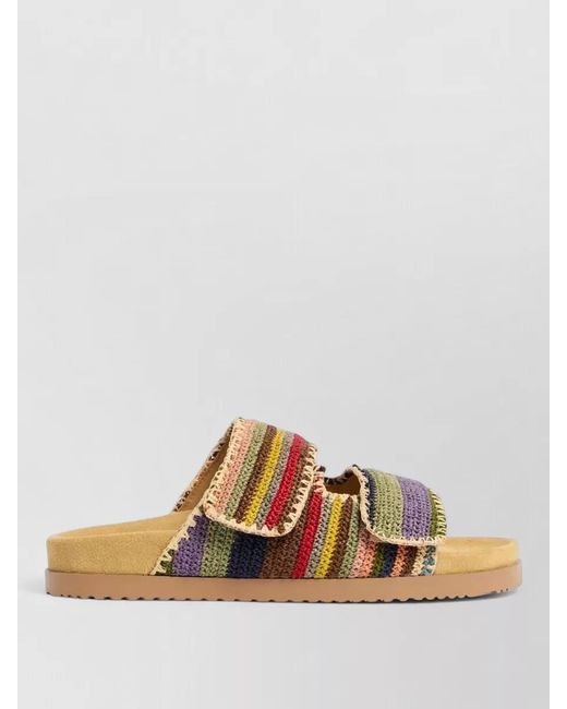 DSquared² Multicolor Silk Nylon Sandals Open Toe Flat Sole for men