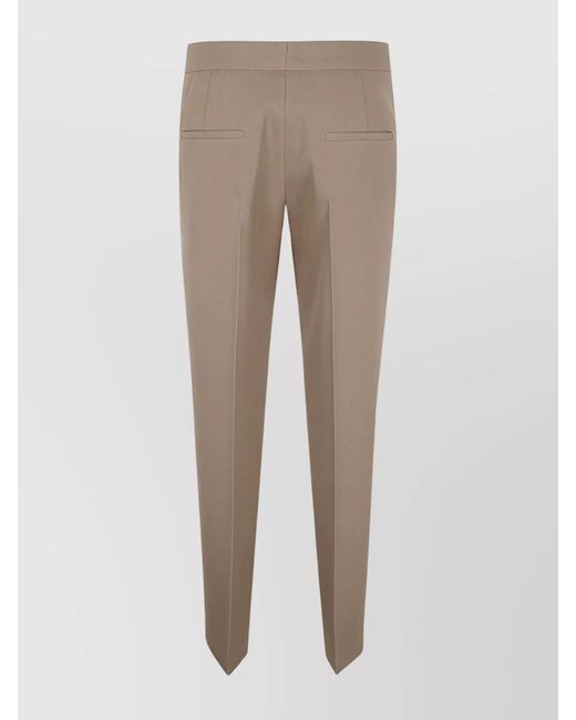 Jil Sander Natural Cropped Tailored Trousers