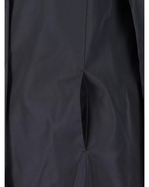 Jil Sander Blue Long Sleeve Coat Notched Lapel Back Vent