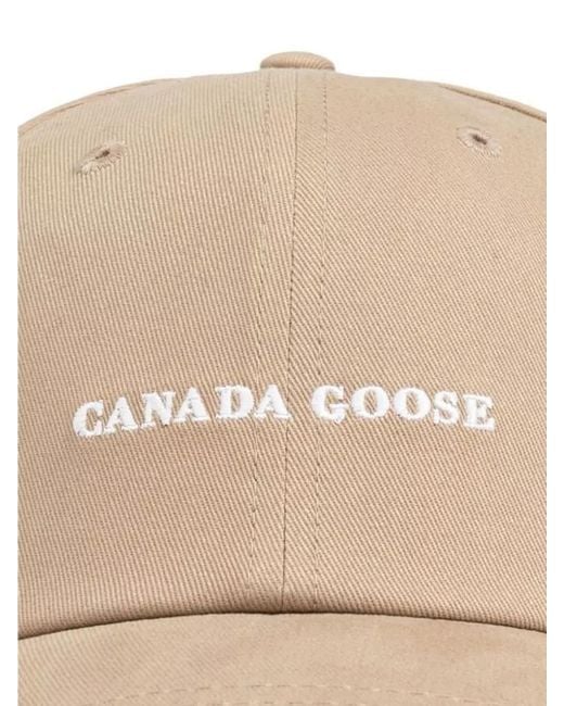 Canada Goose Natural Signature Hat Curved Brim Design for men