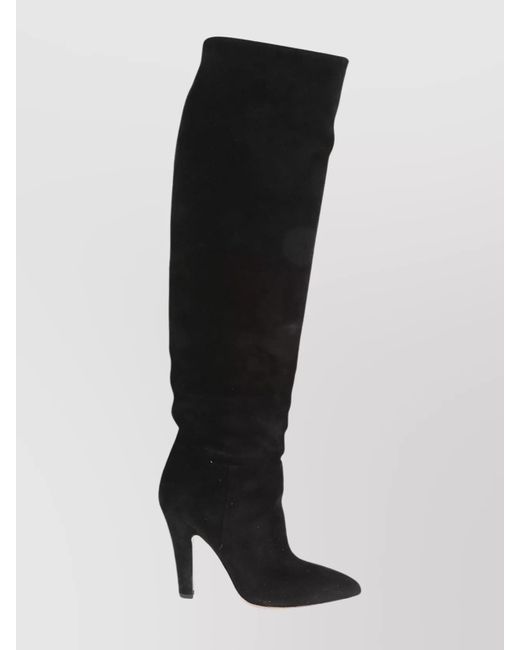 Paris Texas Black Leather Elsa Knee-High Boots