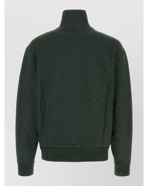 Gucci Green Jersey Sweatshirt High Collar Textured Fabric for men
