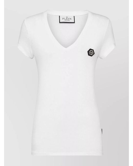 Philipp Plein White Cotton T-Shirt