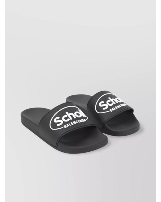 Balenciaga Multicolor Rubber Pool Slides for men