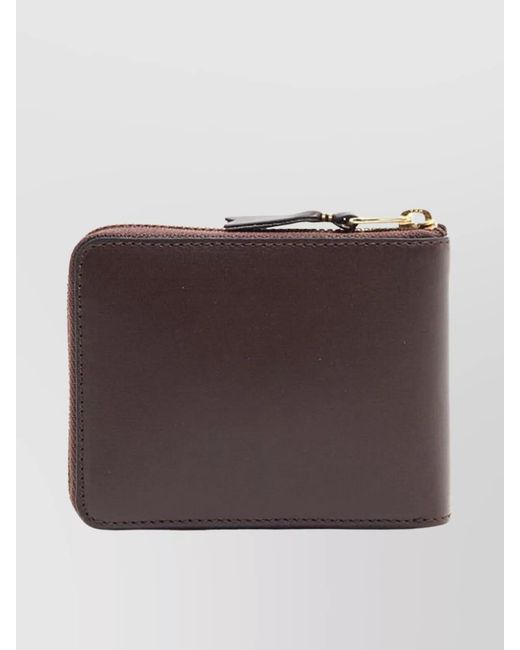Comme des Garçons Brown Leather Zip Wallet for men