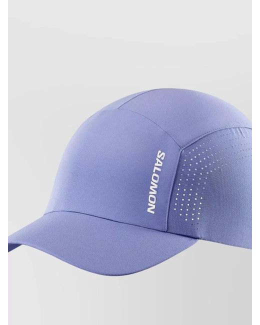 Salomon Purple Performance Cap Curved Brim Perforated Design