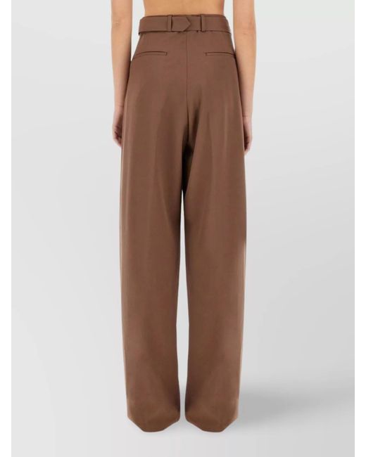 Dries Van Noten White Wool Wide-Leg Trousers