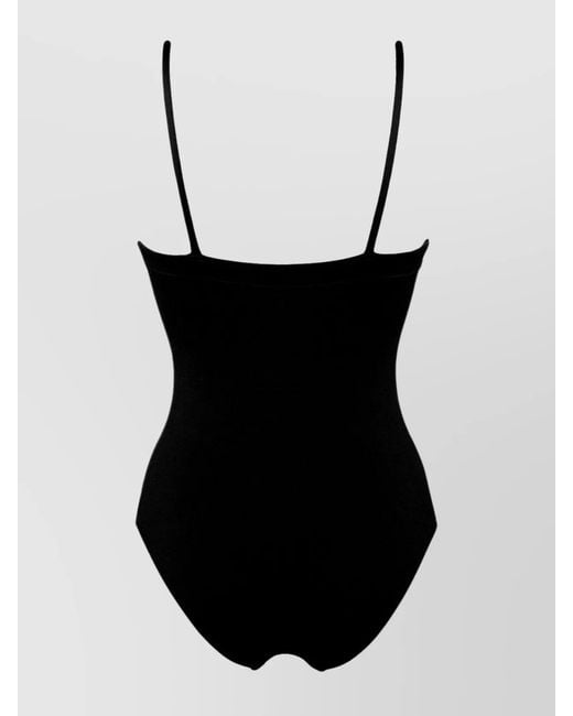 Eres Black Aquarelle One-Shoulder One-Piece Swimsuit