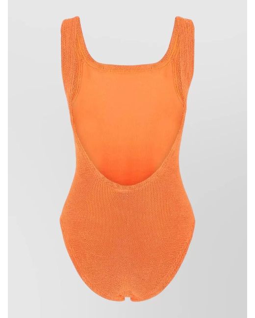 Hunza G Orange Scoop-Neck Swimsuit