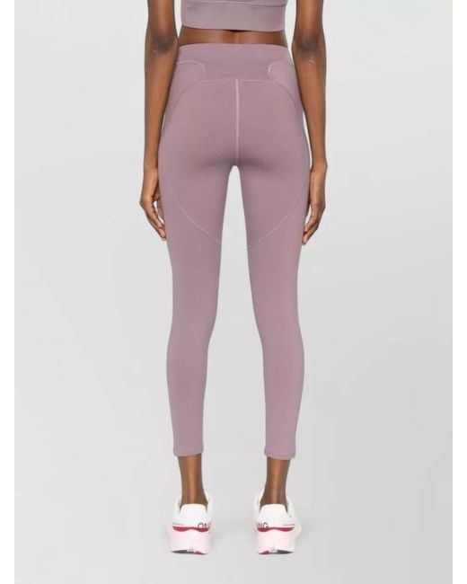 Adidas By Stella McCartney Purple Ankle Length Leggings Seam Detailing Style