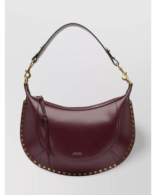 Isabel Marant Purple Naoko Medium Leather Shoulder Bag