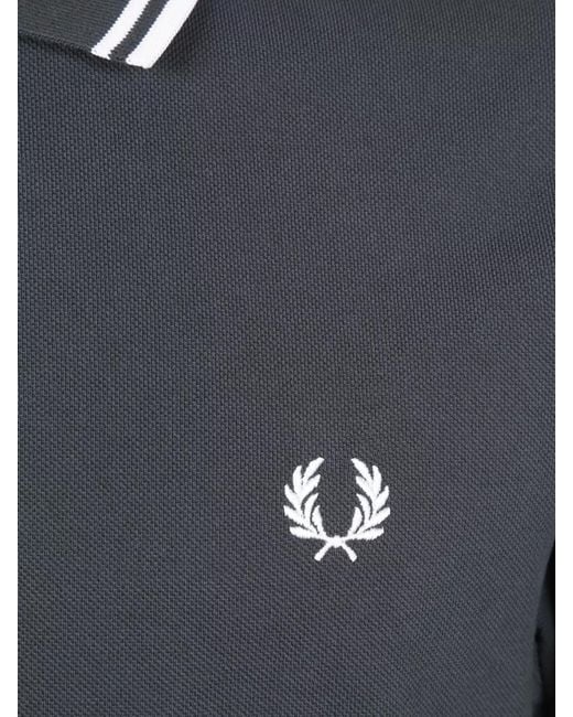 Fred Perry Blue Cotton Polo Shirt for men