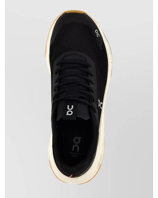 On Shoes Black Mesh Low-Top Sneakers for men