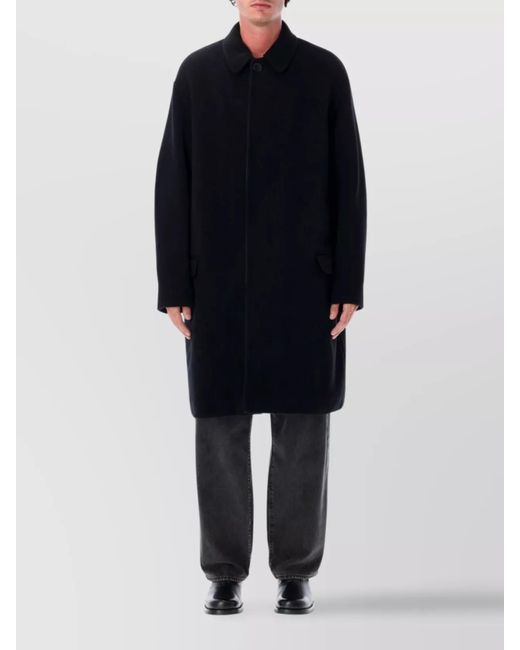 Isabel Marant Blue Collared Long Length Side Pockets Jacket for men