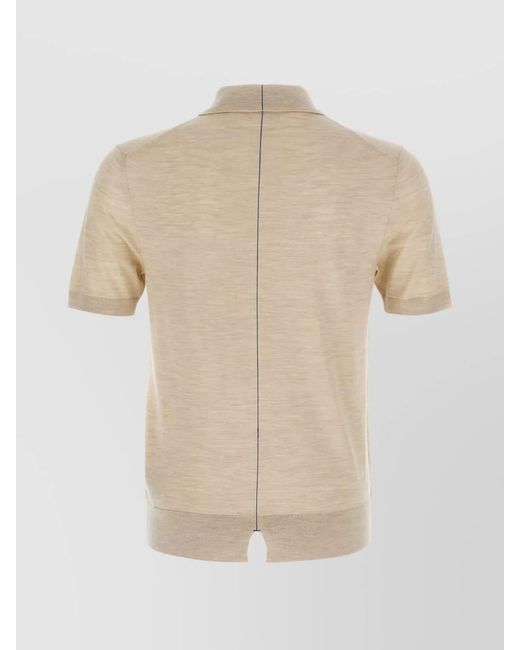 Burberry Natural Wool Polo Shirt for men