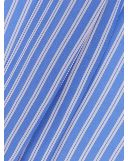 Michael Kors Blue Silk Blend Printed Blouse