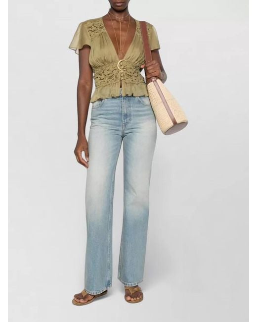 Chloé Blue Flared Denim Jeans