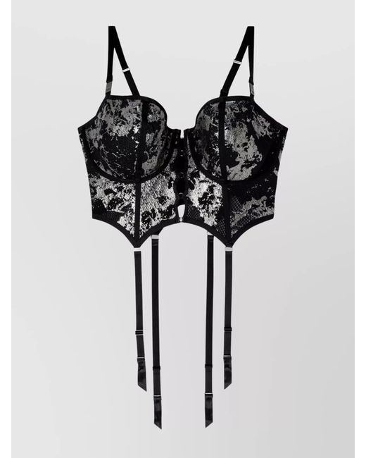 DIESEL Black Fishnet Bustier Top