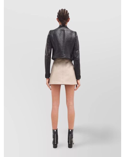 Courreges Blue Vinyl Biker Jacket