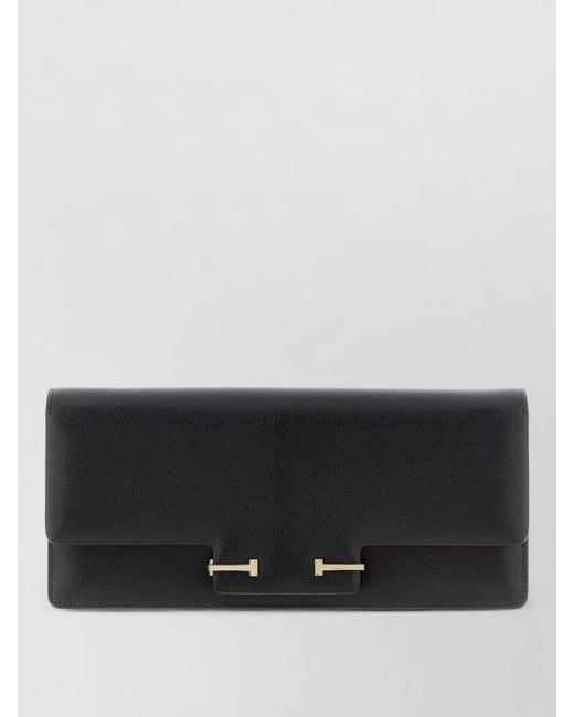 Tom Ford Black Supple Grain Shoulder Bag Adjustable Strap