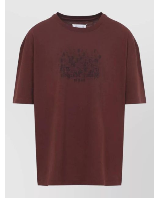 Maison Margiela Red Margiela Cotton Logo Graphic Print T-Shirt for men