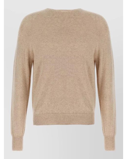 Ma'ry'ya Natural Cashmere Cotton Knit Pullover Long Sleeves for men
