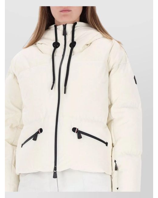 Moncler Natural Allesaz Ski Down Jacket With Hood