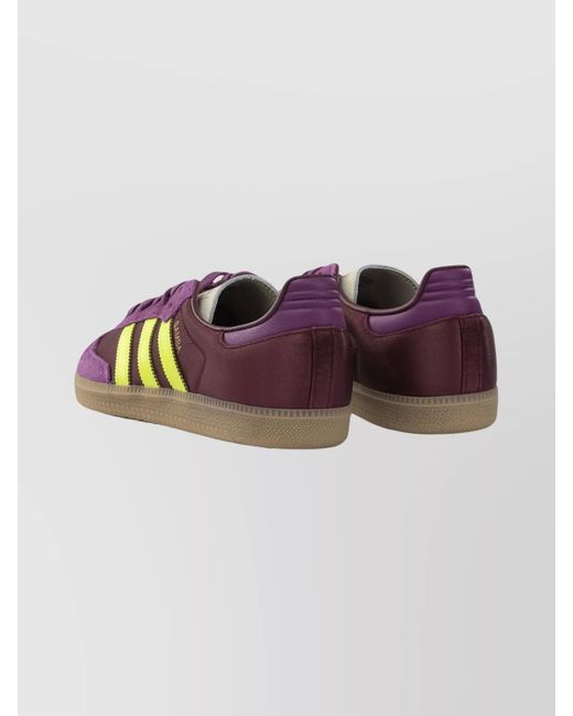 Adidas Originals Purple Leather Low-Top Sneakers for men