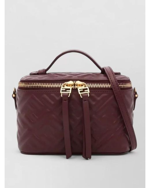 Fendi Purple Leather Crossbody Bag