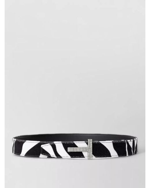 Tom Ford White Leather Belt
