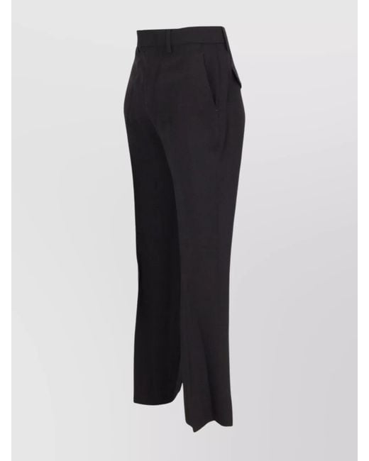 Ann Demeulemeester Black Straight-Leg Trousers