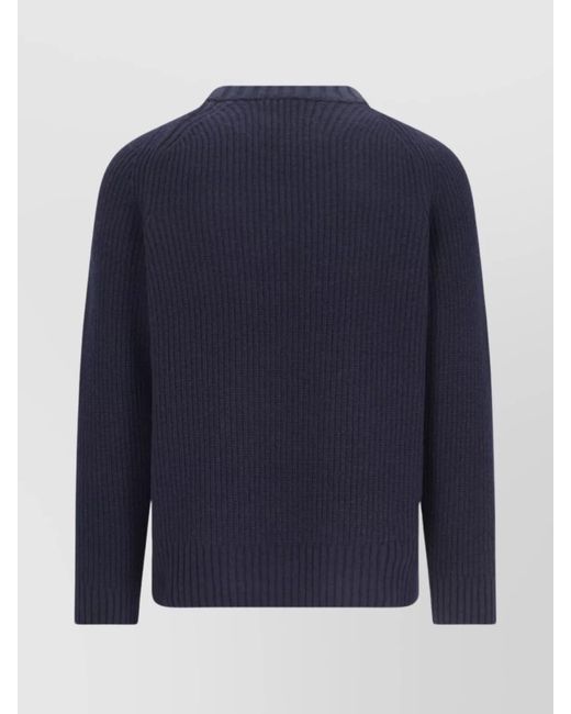 Closed Blue Wool Crewneck Jumper for men