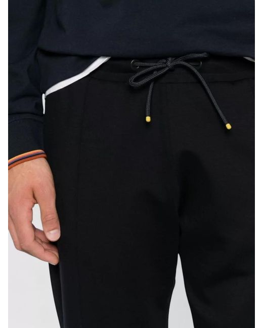 Paul Smith Blue Cotton Blend Sweatpants Elasticated Cuffs Pockets for men