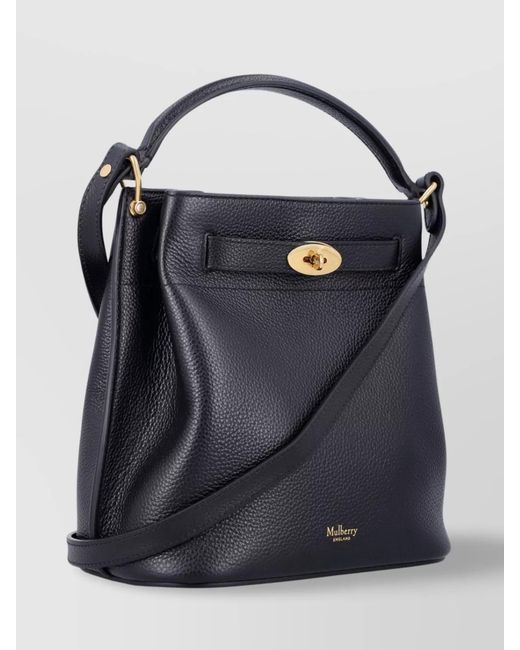 Mulberry Blue Calf Leather Bucket Bag
