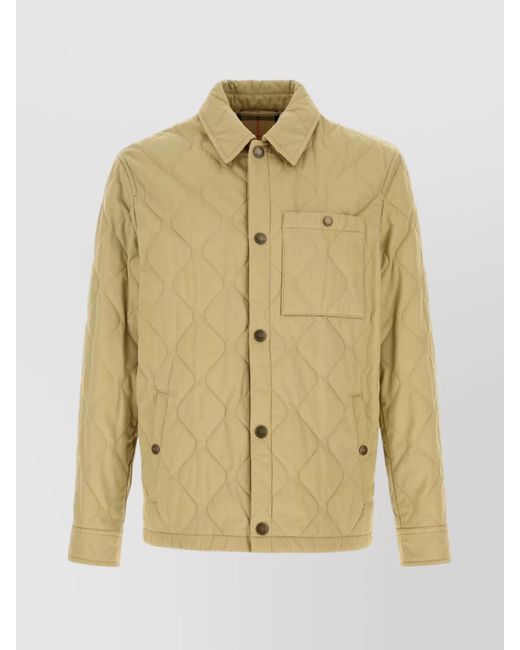 Burberry Natural Cotton Quilted Jacket for men