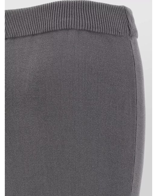 Entire studios Gray Midi Knit Skirt Elastic Waistband Hem