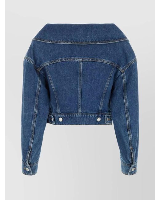 McQueen Blue Denim Cropped Jacket