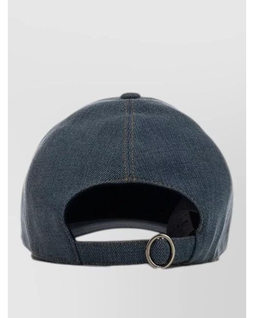 Dior Blue Baseball Cap Curved Brim Eyelet Vents