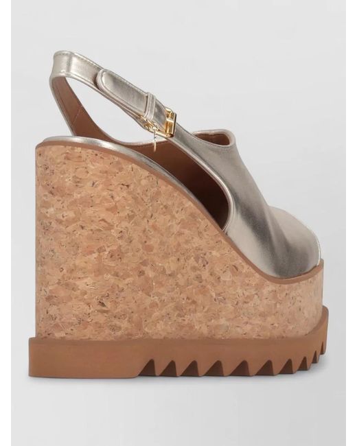 Stella McCartney Brown Platform Slingback Sandals