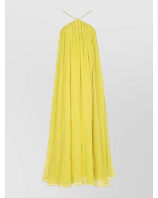 Staud Yellow Beach Maxi Dress Breathable Backless Spaghetti Straps