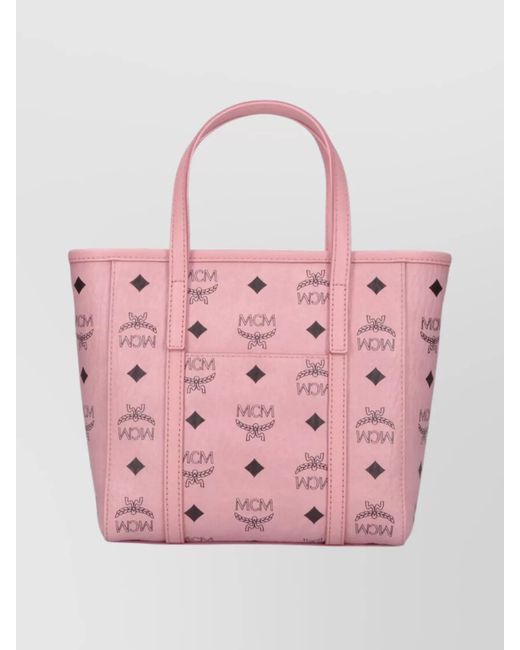 MCM Pink Toni Mini Leather Tote Bag