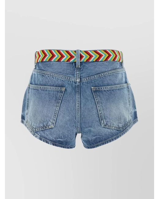 Alanui Blue Denim Shorts for men