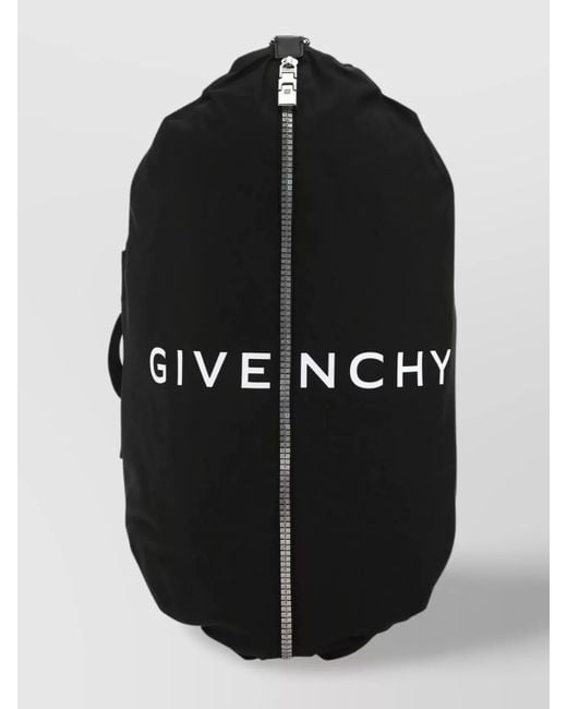 Givenchy Black Signature Straps Nylon G-Zip Backpack for men
