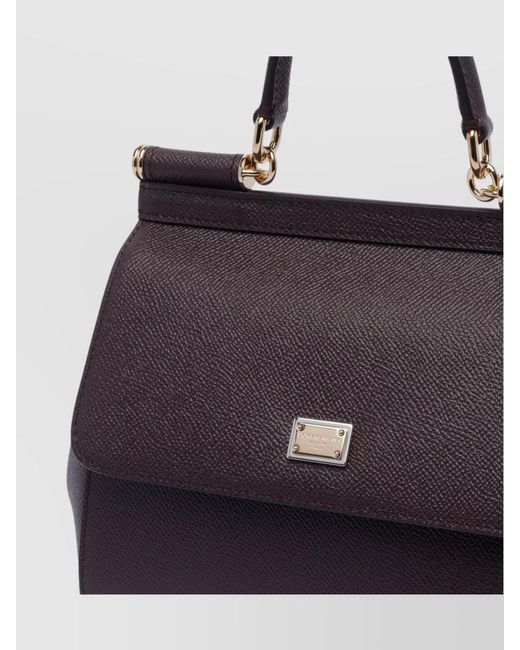 Dolce & Gabbana Blue Cross-Body Bag Structured Top Handle